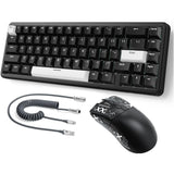 Mambasnake X Attack Shark X65 HE Wired Gaming Keyboard and R1 Mouse Combo – Rapid Trigger Magnetic Switch Keyboard with RGB Backlight