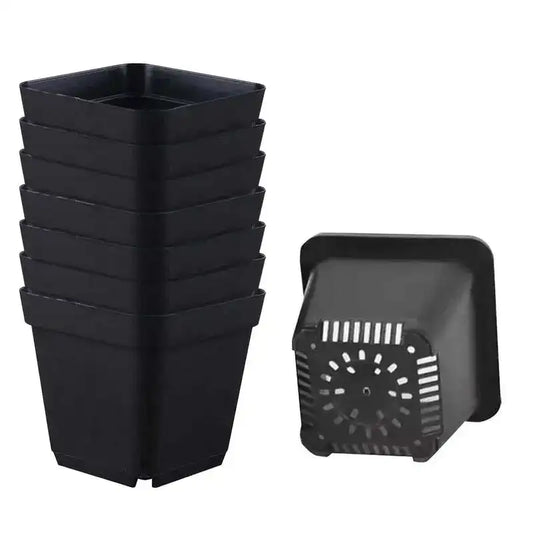 Reusable 50-Piece Square Seeding Cups Starter Pots with Drainage Holes – Nursery Planting Set