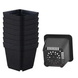 Reusable 50-Piece Square Seeding Cups Starter Pots with Drainage Holes – Nursery Planting Set