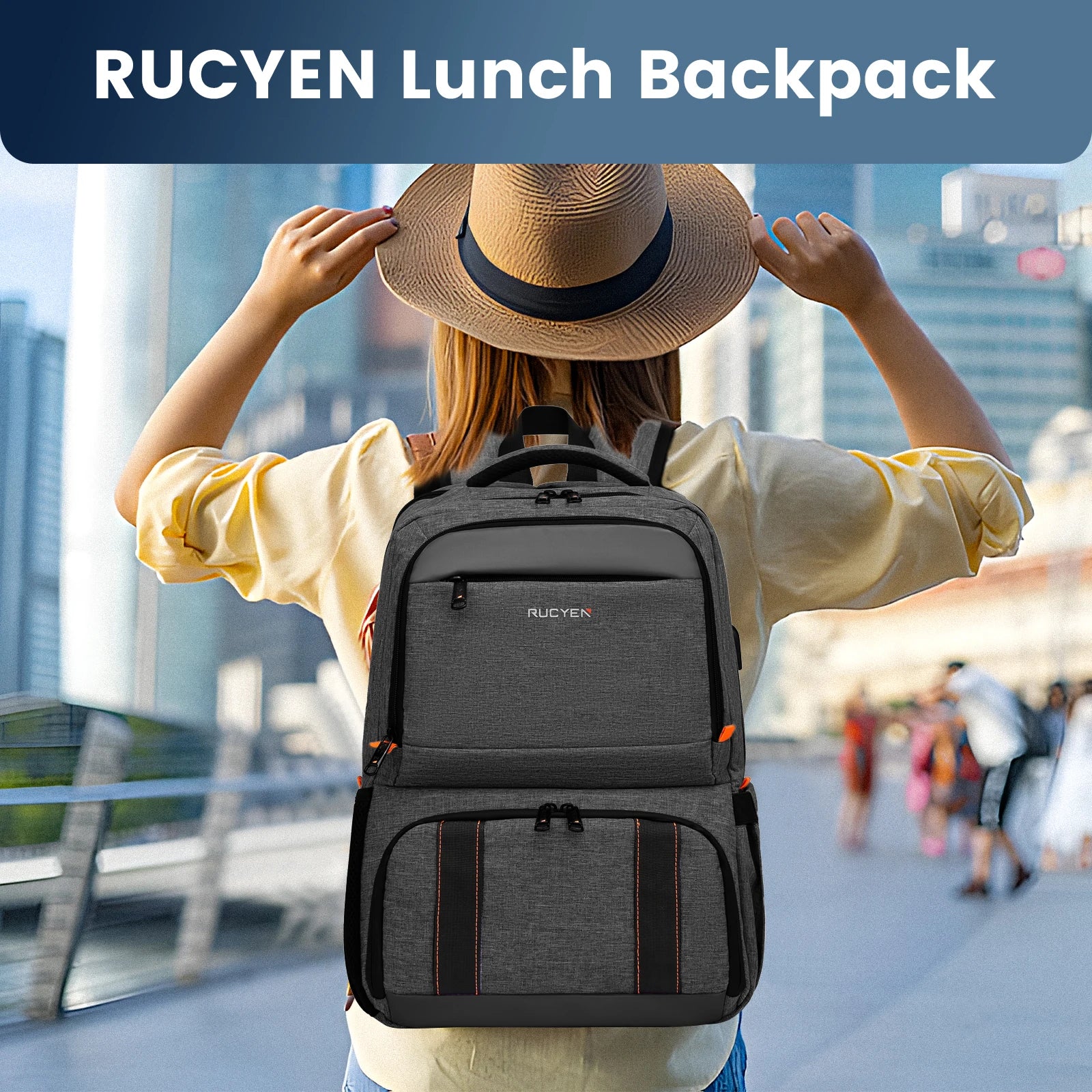 Large Insulated Lunch Backpack – Waterproof Picnic & Travel Cooler Bag with Large Capacity 🧳
