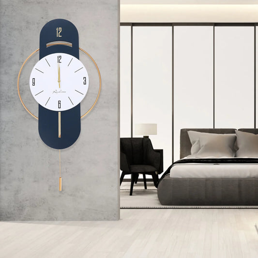 Stylish Large Silent Metal Wall Clock – Battery Operated Modern Home Décor for Living Room 🕒✨