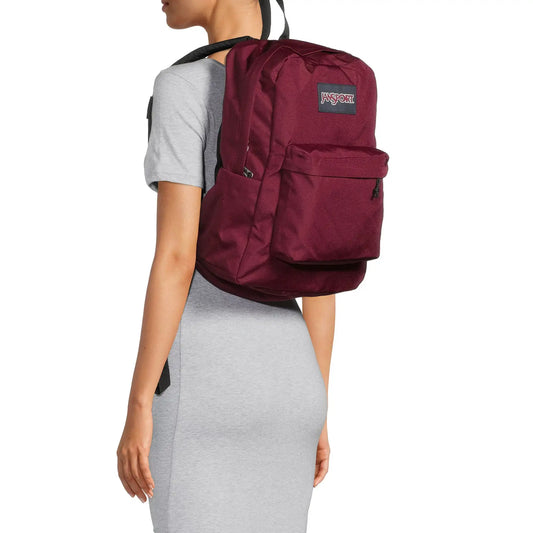 JanSport Unisex SuperBreak Backpack – Classic School Bag in Russet Red, Lightweight & Durable for Students and Daily Use