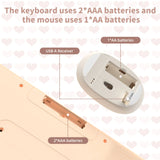 Attack Shark 308i Wireless Keyboard and Mouse Set – Color Gradient Retro Typewriter Style with Cute Round Keycaps