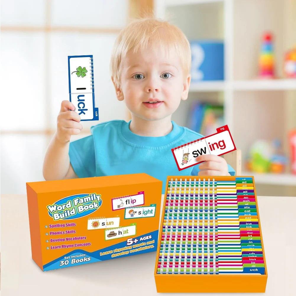 CVC Word Flip Chart – Montessori Phonics Spelling Builder | Educational Sight Words Game for Preschool & Kindergarten