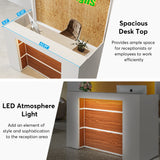 🛋️ Tribesigns 63" Reception Desk – Front Counter with LED Lights for Lobby, Salon, Retail & Checkout Areas