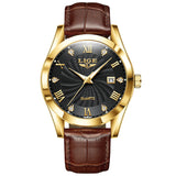 2025 LIGE Men’s Waterproof Luxury Watch – Luminous Leather Quartz Sports Wristwatch for Men ⌚✨