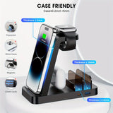 5-in-1 Fast Wireless Charging Station for iPhone 15/14/13/12 Pro Max, Apple Watch & AirPods – Multi-Device Charger