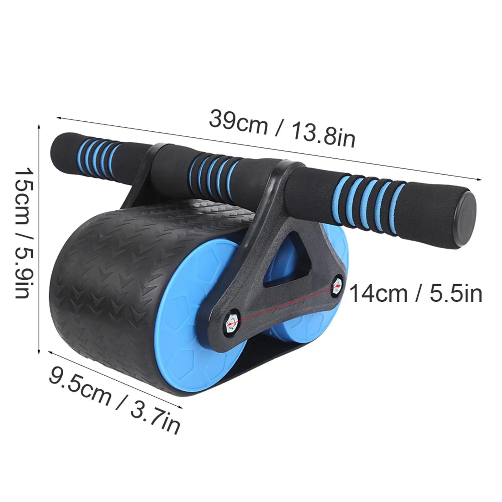 SpringBack Ab & Push-Up Roller Set – Quiet Core & Upper-Body Training Wheels (Blue) 🎯