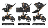 Yoyko Spin 360° Rotating Baby Travel System – Lightweight 3-in-1 stroller with Premium PU Seat & One-Hand Fold