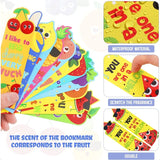60-Piece Fruit Scented Bookmarks Set – Scratch & Sniff Smelly Cute Classroom Page Markers