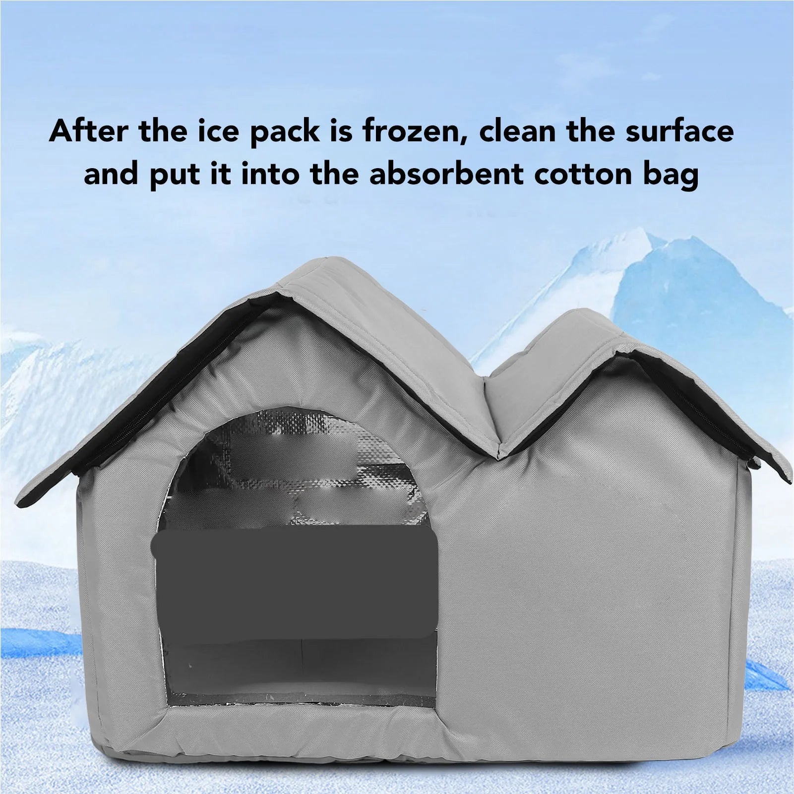Cat Cooling House – Long-Lasting Oxford Cloth Cooling Shelter, Bite-Resistant & Portable Pet House for Cats & Small Dogs