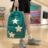 Korean Y2K Star Aesthetic Backpack for Women – Large Capacity Multi-Pocket School, Travel & Daily Use Bag
