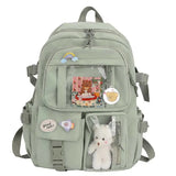 Cute Kawaii Large-Capacity Nylon Student Rucksack – Japanese Style Backpack for Teen Girls