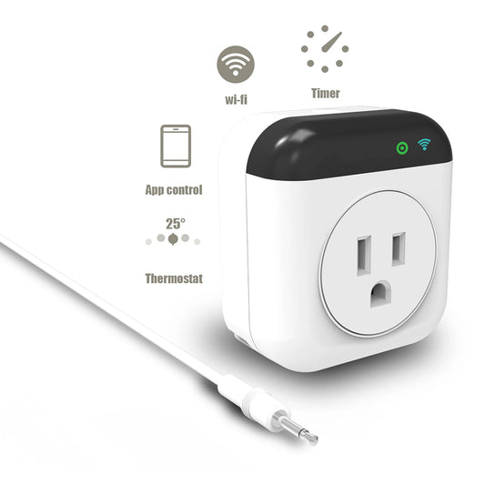Smart Thermostat Socket – 10A Programmable WiFi Plug with Temperature Control, Tuya App & Voice Assistant Support for Home & Office