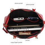 MKF Collection Addison Vegan Leather Snake-Embossed Tote Bag with Matching Wristlet