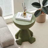 Modern Round Coffee Side Table – Matte Finish Living Room & Bedside Nightstand with Small Storage Rack (Wedyvko)”