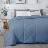 King Size Hypoallergenic Down-Alternative Comforter – Microfiber Polyester Shell, Machine Washable, Fog Blue