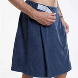 Men’s Wearable Bath Towel with Pocket – Soft Quick-Drying Spa Wrap for Gym, Sauna, Beach & Home