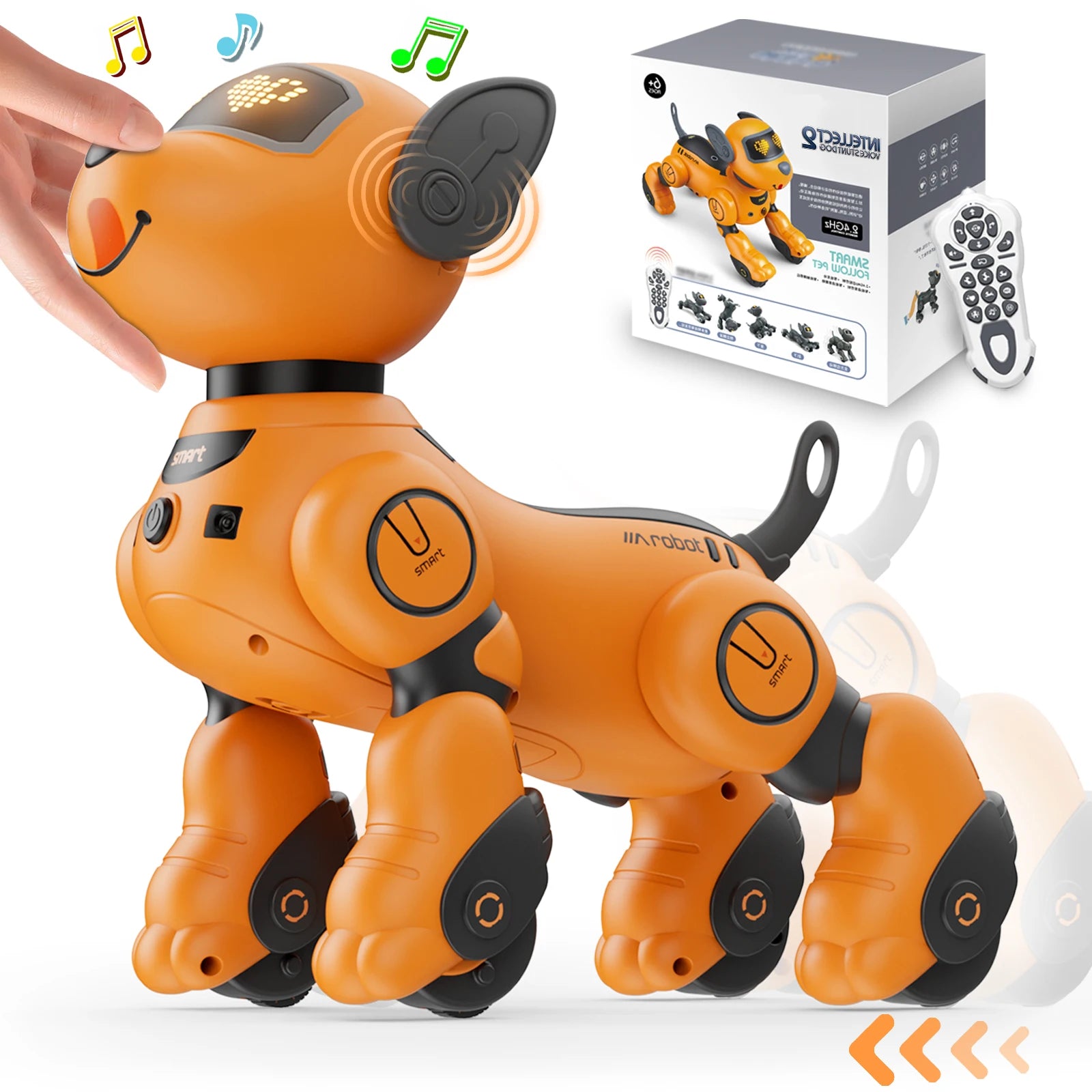 VATOS Robot Dog Toy – Interactive Voice & Remote Control Puppy with Touch Sensors, 20+ Modes, Fun Pet Toy for Kids