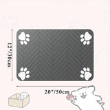 Pet Feeding Placemat – Waterproof Quick-Dry Mat with Rubber Backing for Dog & Cat Food and Water Bowls