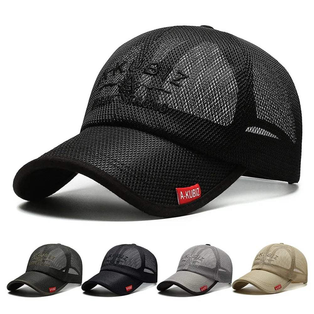 5-Pack Mesh Baseball Caps – Unisex Quick-Dry Breathable Summer Hats for Hiking, Golf & Outdoor Activities
