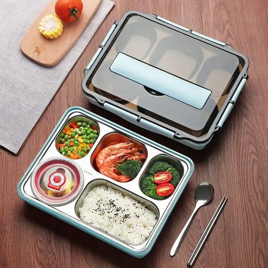 Stainless Steel Thermal Lunch Box – Multi-Layer Bento Container with Spoon & Chopsticks for School & Office 🍱