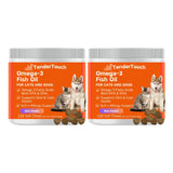 TenderTouch Omega-3 Fish Oil Supplement for Dogs & Cats – 240 Chews (2 × 180g Pack, 360g Total) for Skin, Coat, Joint & Heart Health
