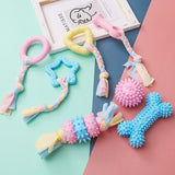 TPR Knot Chew Toys – Bite-Resistant Training & Teeth Cleaning Toys for Small Dogs