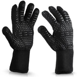 “1–2PCS BBQ Heat-Resistant Gloves – 300–500°C Aramid Safety Gloves with Cotton Lining for Grilling, Baking & Kitchen Use”