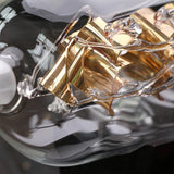 Sailboat in Drifting Bottle – 3D Glass Ornament with Wooden Base for Nautical Home & Tabletop Décor