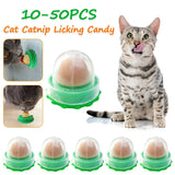 Catnip Ball Snacks – 10–50 pcs Healthy Cat Treats, Lick Candy Vitamin Pudding Lollipops for Cats