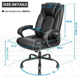 💺 Executive Office Chair – Ergonomic Computer Desk Chair with Hydrolysis-Resistant Leather & Spring Cushion Support