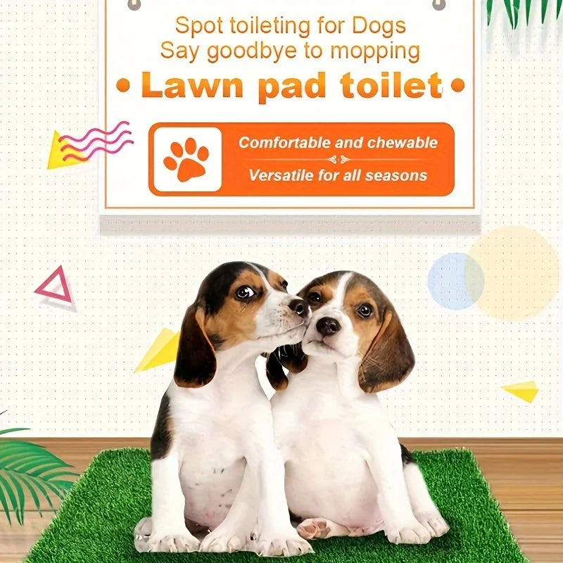 Washable Reusable Dog Potty Training Mat – Artificial Grass Pad with Odor Control for Indoor Pet Toilet Training