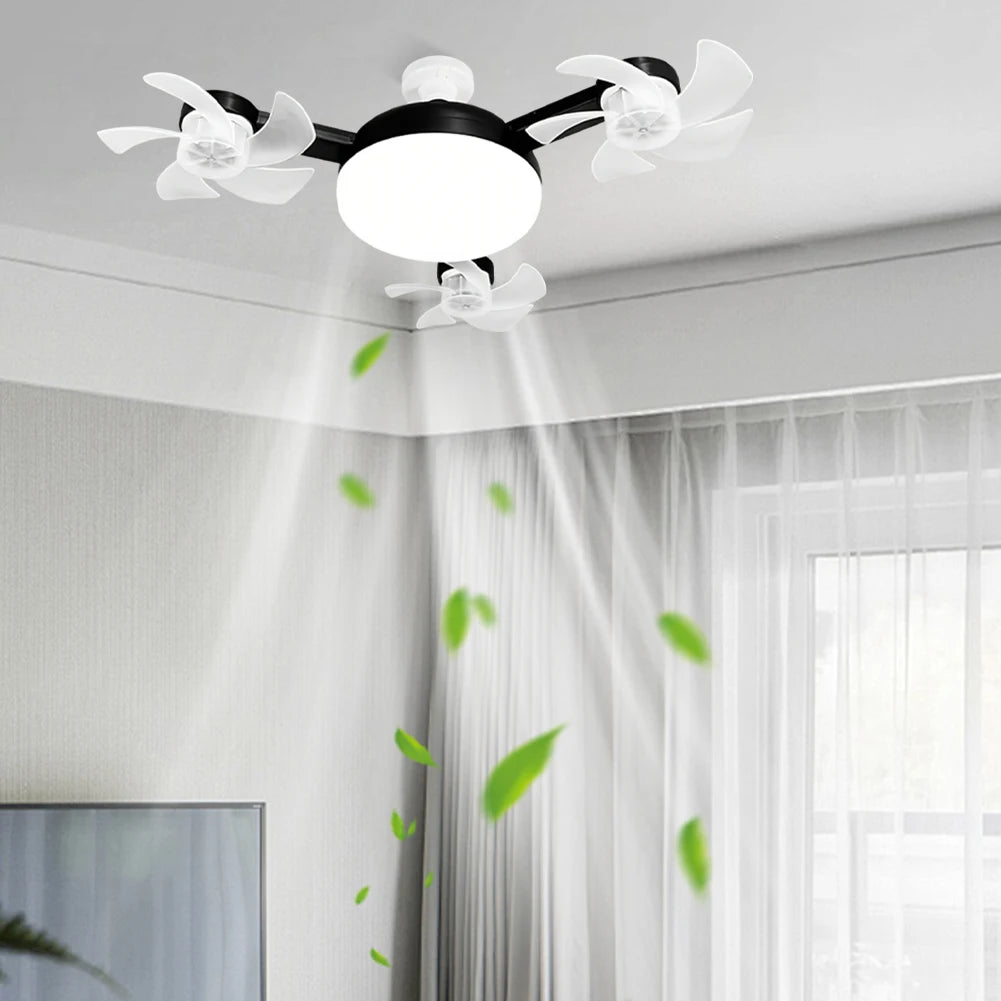 2-in-1 Hanging Fan with LED Lantern – Cordless Silent Ceiling Fan for Bedroom, Dining & Living Room 🌬️💡