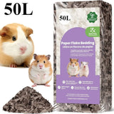 Natural Paper Small Pet Bedding – 23L/50L Dust-Free, Odor Control & Moisture Absorbent Shavings for Hamsters, Rabbits & Guinea Pigs