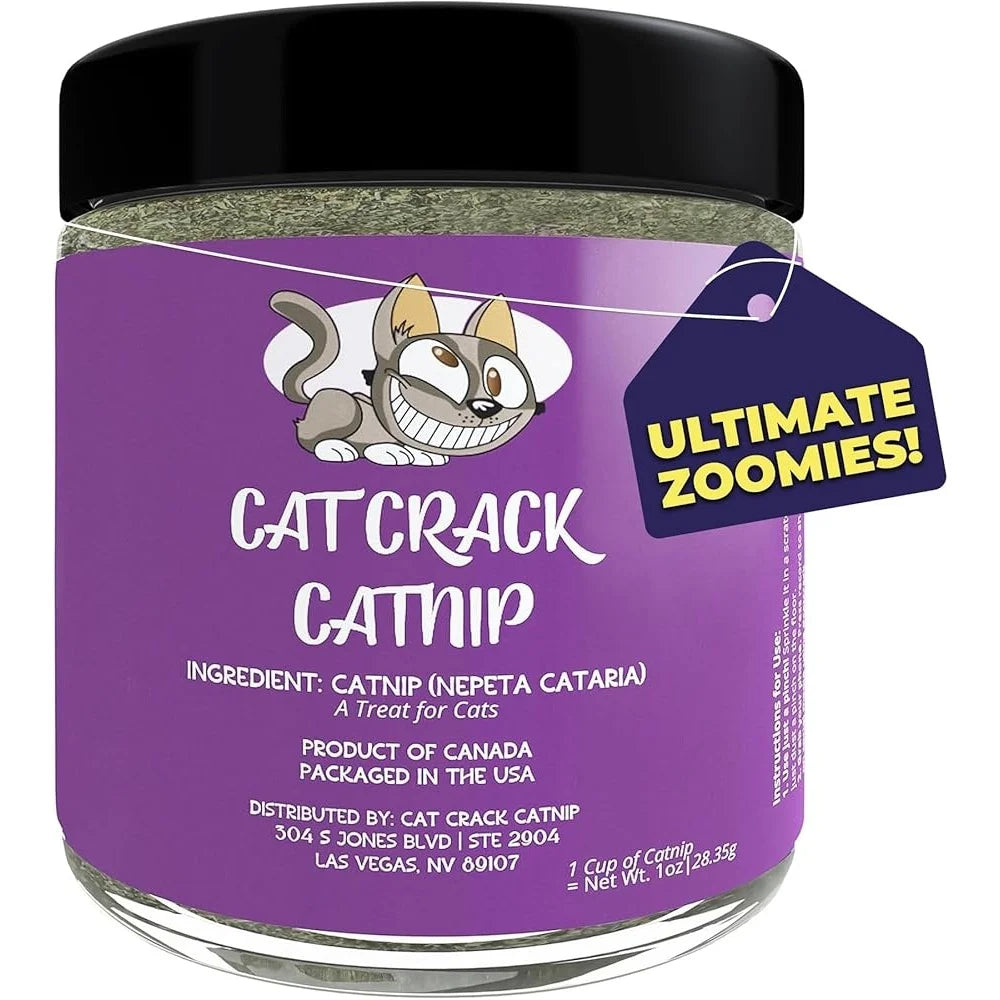 100% Natural Catnip Blend – Non-GMO North American Cat Treats for Zoomies, Safe & Non-Addictive Feline Fun