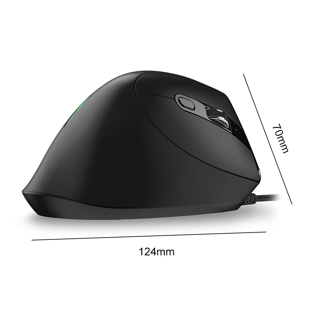 Zelotes T-50 Vertical Gaming Mouse – USB Wired Optical Mouse with 9 Buttons & Adjustable 12,800 DPI for PC & Laptop