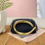 Women’s Retro PU Leather Clutch Bag – Elegant Evening Party Shoulder Crossbody Purse with Chain Strap & Phone Holder