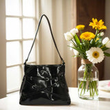 Women’s Luxury Shoulder Bag with Bow 🎀 – Elegant Solid Color Handbag & Crossbody Bag with Adjustable Strap 💼✨