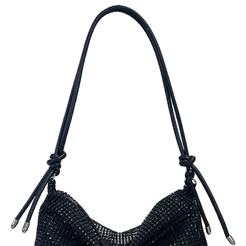 Women’s Sparkle Glitter Tote & Sling Bag – Elegant Zipper Satchel with Adjustable Strap