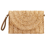 Women’s Handmade Straw Envelope Flap Bag – Knitted Crossbody & Clutch Purse for Beach, Travel & Casual Summer Outfits