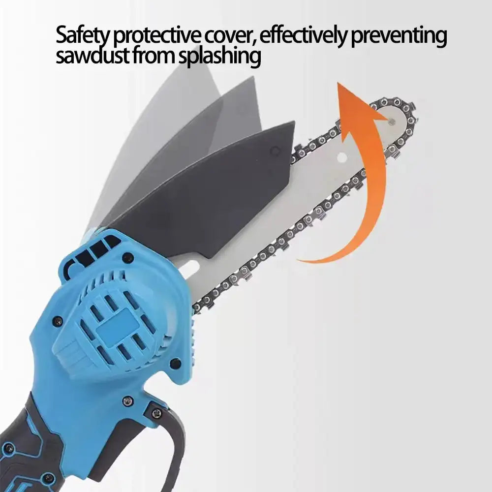 6″ Cordless Mini Chainsaw — USB/Battery Powered Woodcutting Handheld Garden Logging Saw (2 Batteries + 1 Box)