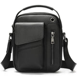WESTAL Crazy Horse Leather Men’s Shoulder Bag – Vintage Crossbody Messenger Bag with USB Charging Port