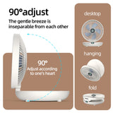 Compact USB Desk & Wall Fan – 3-Speed Silent Cooling with Foldable Space-Saving Design for Home & Office 🌬️✨