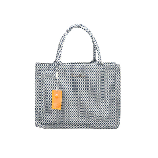 Women’s Woven Plaid Shoulder Bag – Large Capacity Eco-Friendly Satchel Handbag