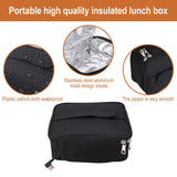 Portable Electric Heated Lunch Box 2.7 L – USB Heated Oxford Fabric Insulated Lunch Bag for Auto, Camping & Travel