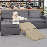 Integrated Dog Ramp & Footstool – Sofa-Height Gentle Incline Pet Step for Dogs