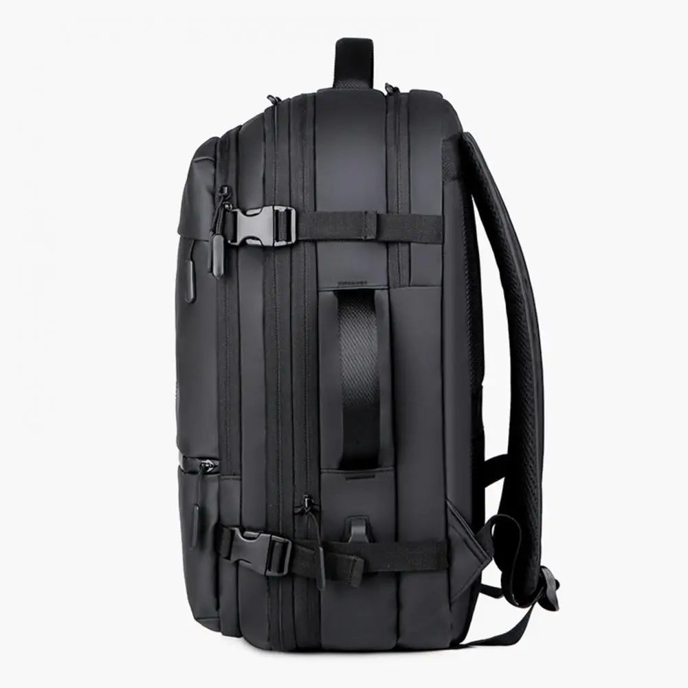 Expandable Men’s Laptop Backpack – Large Capacity Business & Travel School Backpack with USB Charging Port