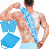 S&R PLKOP Exfoliating Body Scrubber & Gloves Set – Deep-Exfoliation Shower Gloves for Body, Face & Back