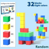 Colorful 3D Magnetic Learning Cubes – DIY Structural Cognitive Toys for Kids, Educational STEM Building Blocks for Boys & Girls